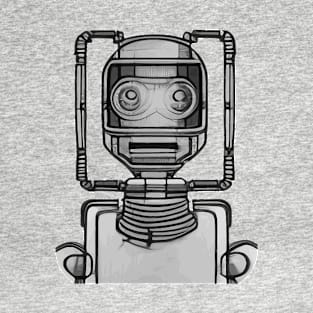 Portrait Of A Robot 2 Cyberpunk Artwork T-Shirt